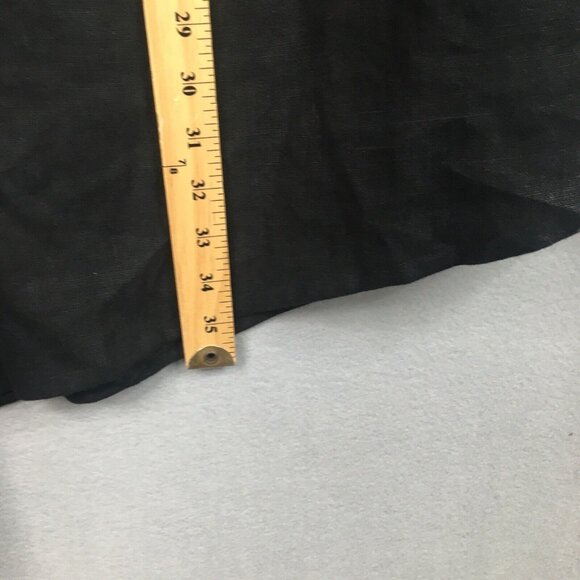 Karaka Design Top Women Large Black 100% Linen Lagenlook Artsy Boho Asymmetrical - Picture 5 of 12